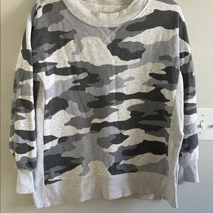 AERIE Gray Camouflage Sweatshirt